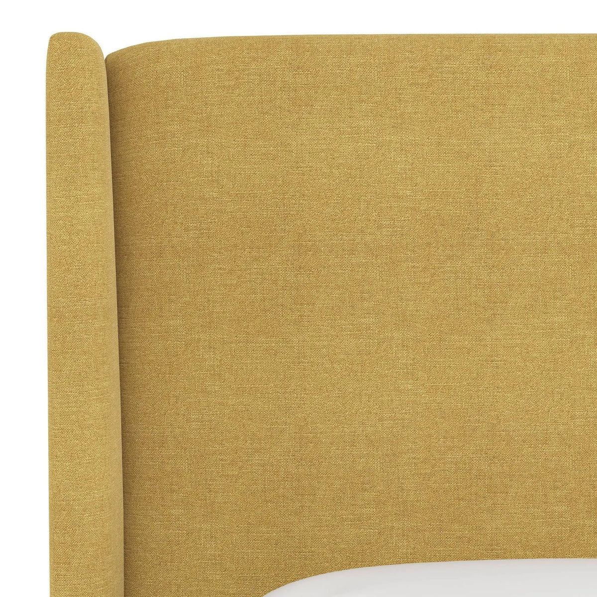 Golden Yellow Linen Wingback Headboard U912