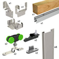 Pocket Door Hardware Kit with Removable 58-Inch Track X58025