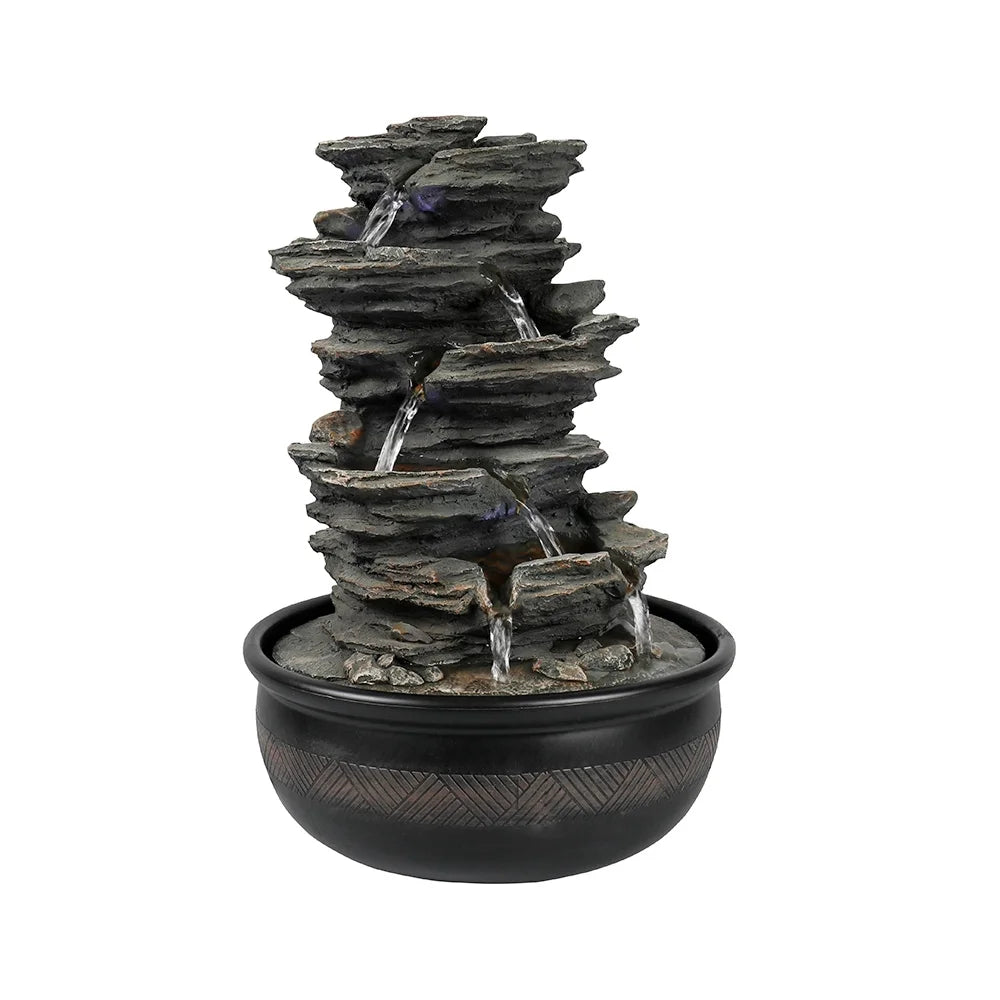 Tabletop Water Fountain with LED Lights C1728