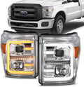 Chrome Projector Headlight Assembly Set H667675