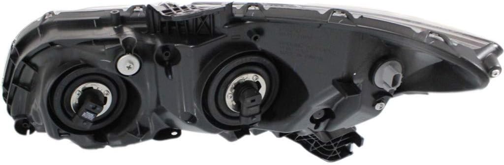 Black Housing Head Light Assembly with Bulbs N970