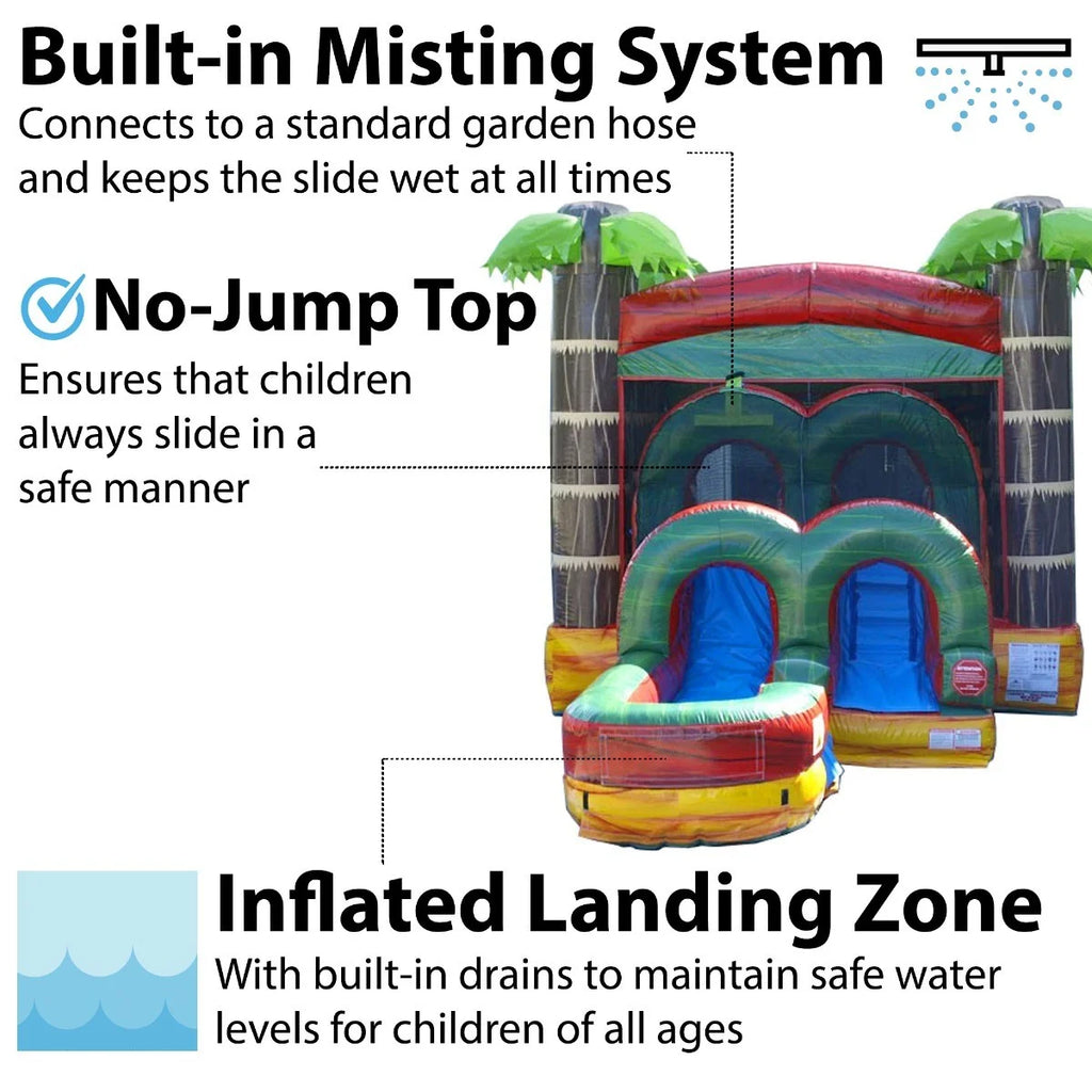 Commercial Inflatable Water Slide Bounce House Combo Trio B9428
