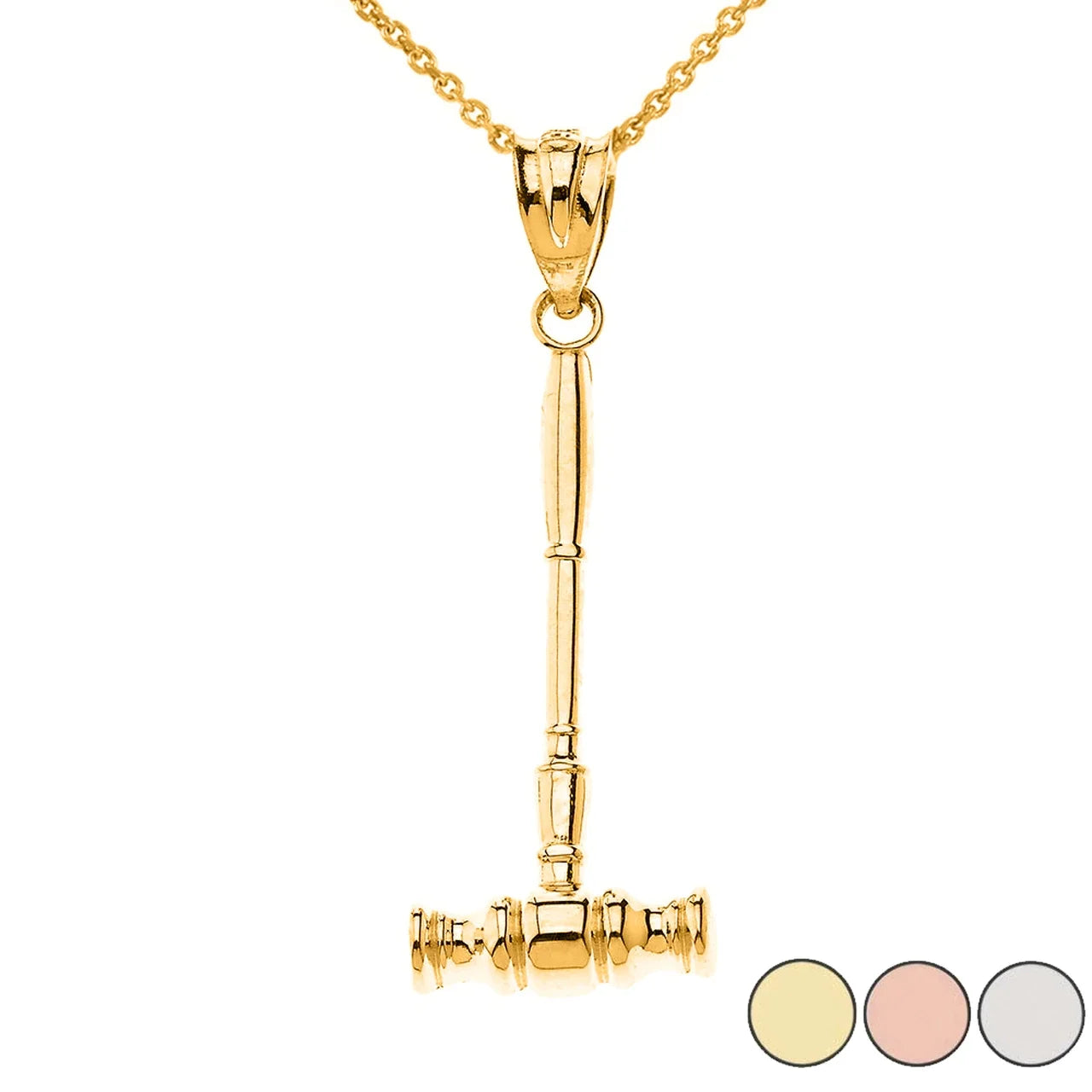 10K Solid Gold Pendant Necklace with 16" Chain K960298