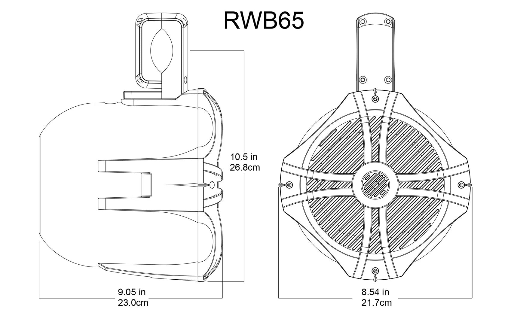 White 6.5" Marine Wakeboard Swivel Speakers with Amp and Receiver H88591