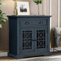 Dark Espresso Wood Storage Cabinet with Doors and 1 Drawer J703003