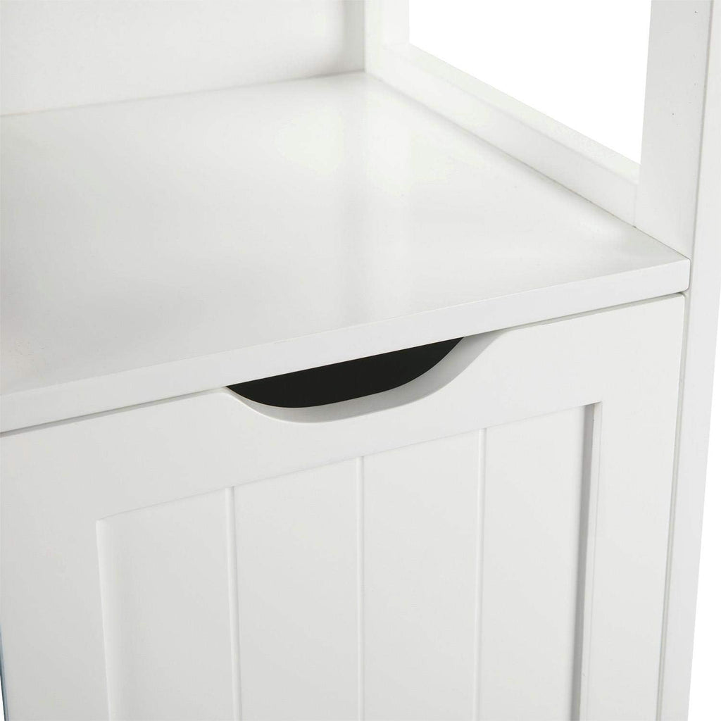 White 2 Drawer Wood Floor Cabinet Q90843