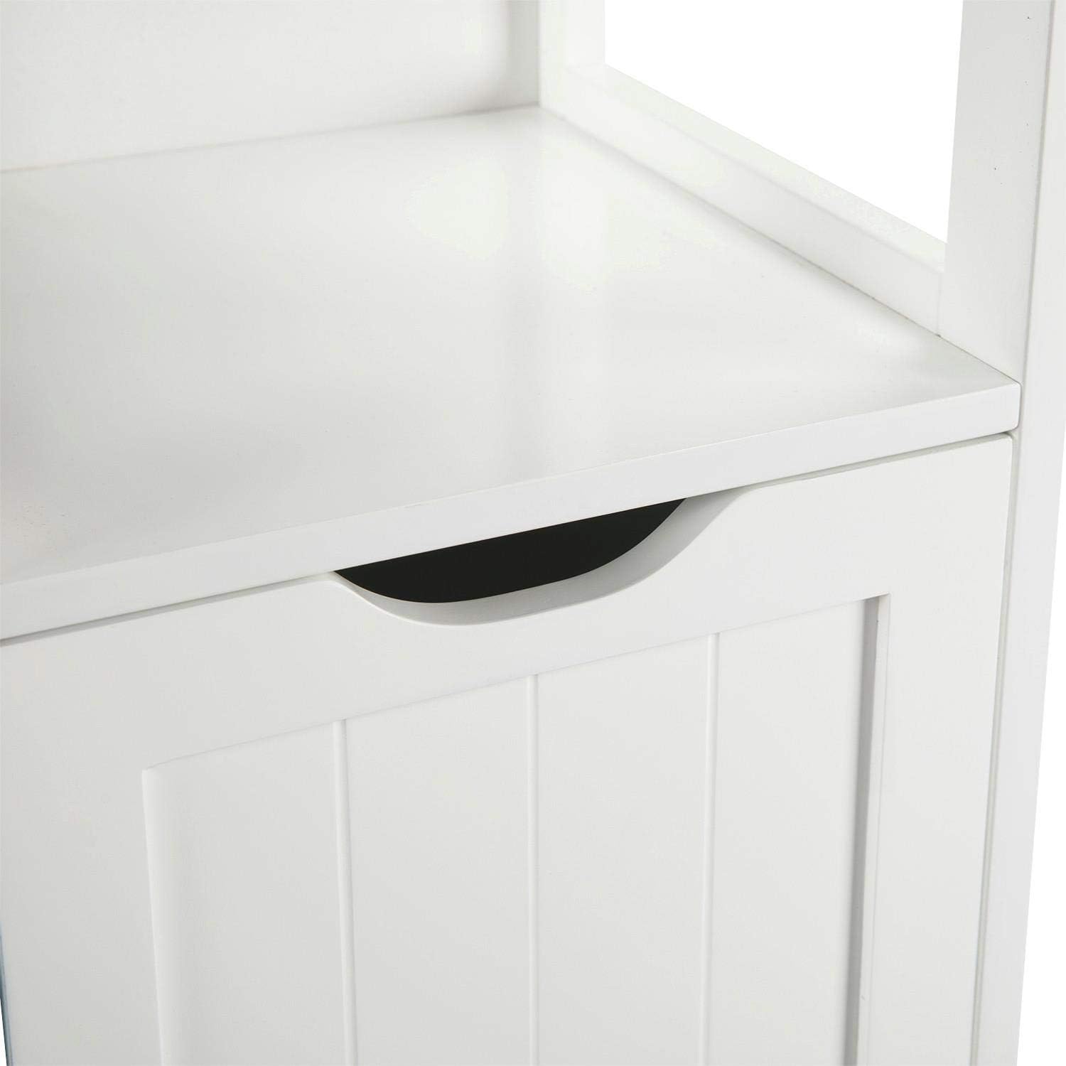 White 2 Drawer Wood Floor Cabinet Q90843