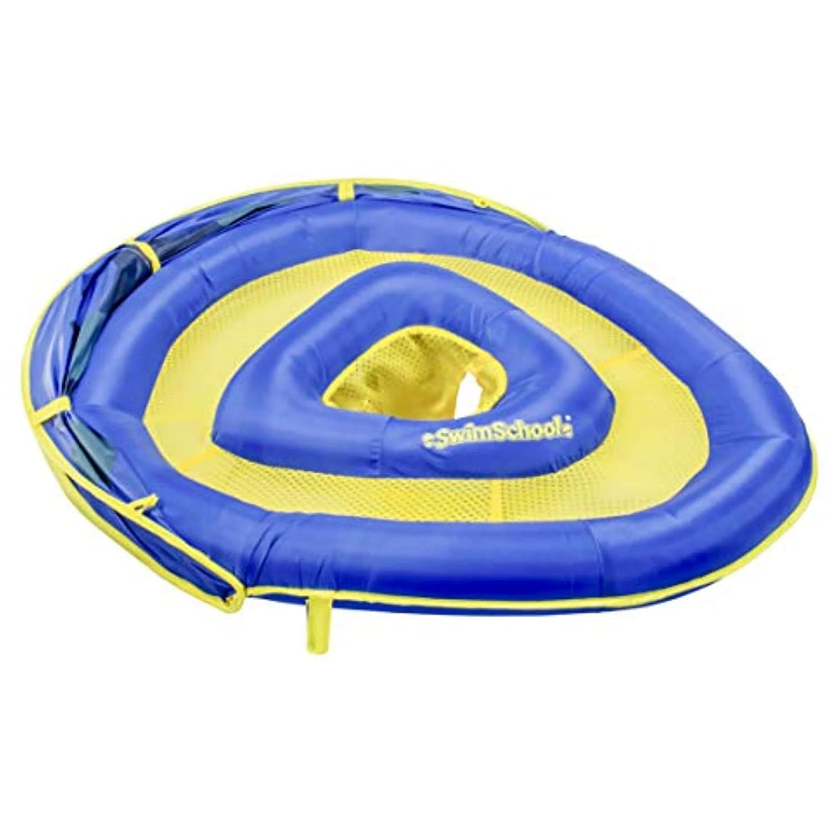 Blue/Yellow Baby Pool Float with Canopy and Safety Seat F442
