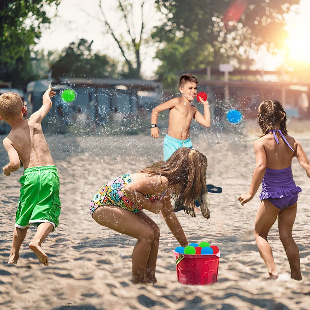 200 Reusable Fabric Water Balloons for Outdoor Games Q3466