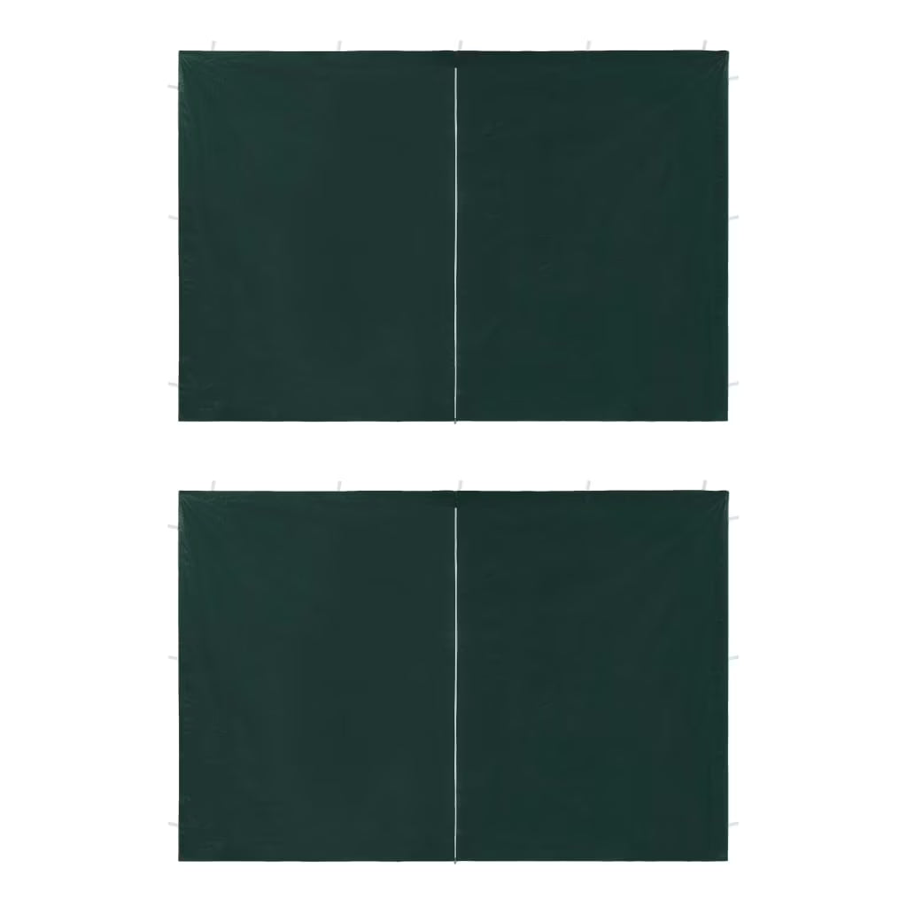 Party Tent Sidewall 2 pcs with Zipper PE Green D2589