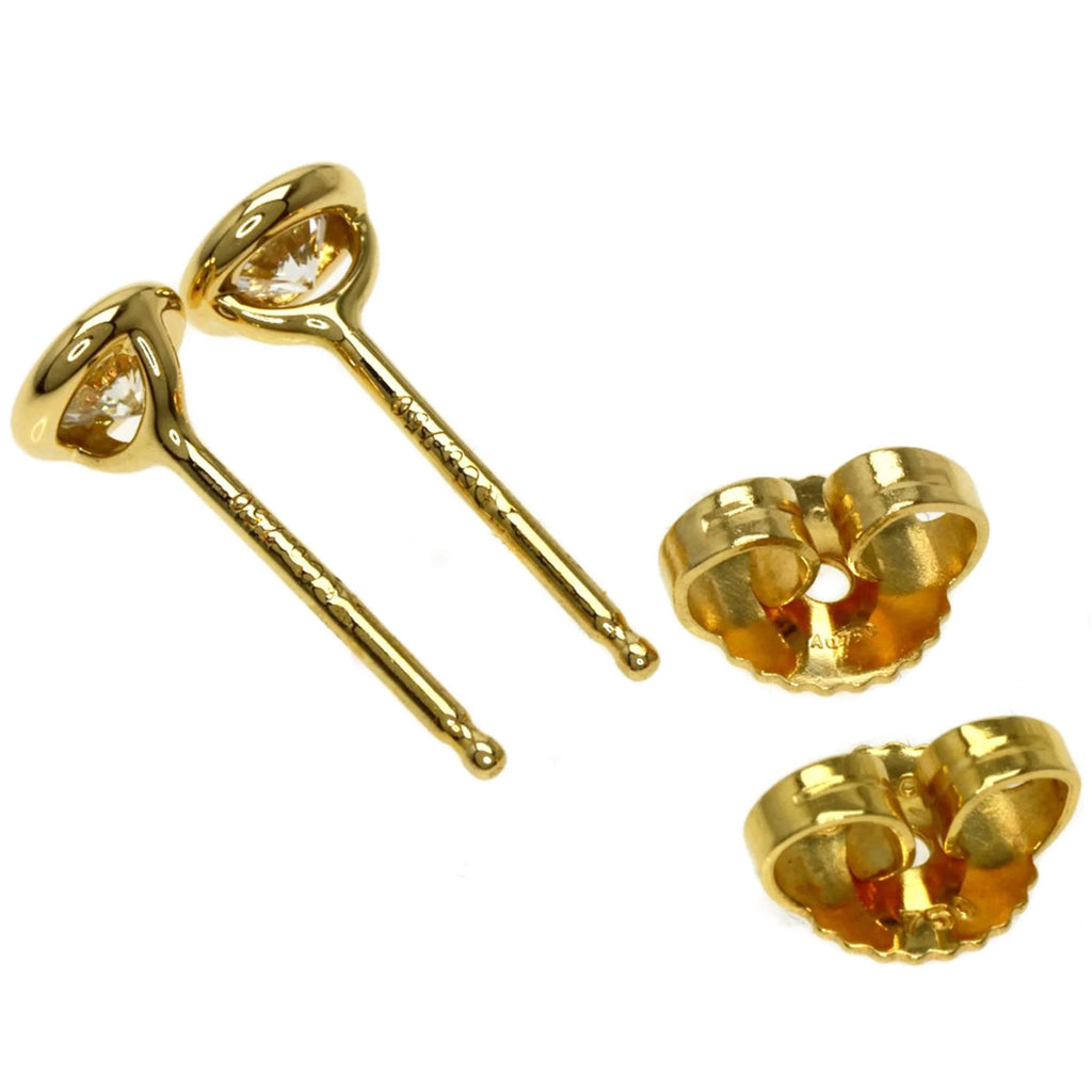 K18 Yellow Gold Diamond Earrings W2862