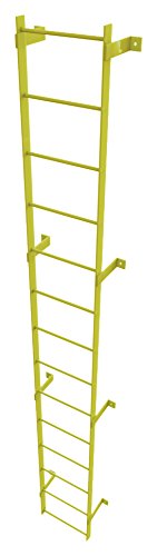 Safety Yellow 8-Rung Fixed Steel Ladder V8223