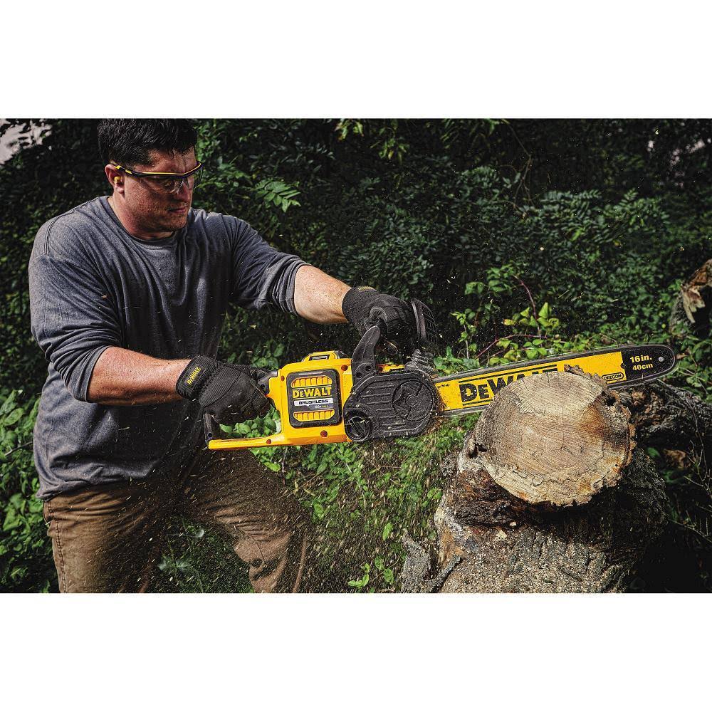 16 in. 60V Max Cordless Brushless Chainsaw with 3.0Ah Battery & Charger with Handheld Blower A31064