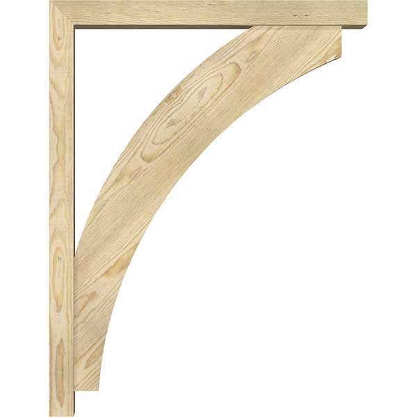 4x22W x 26x22D x 34x22H Thorton Block Rough Sawn Bracket with Offset Brace, Douglas Fir T81080