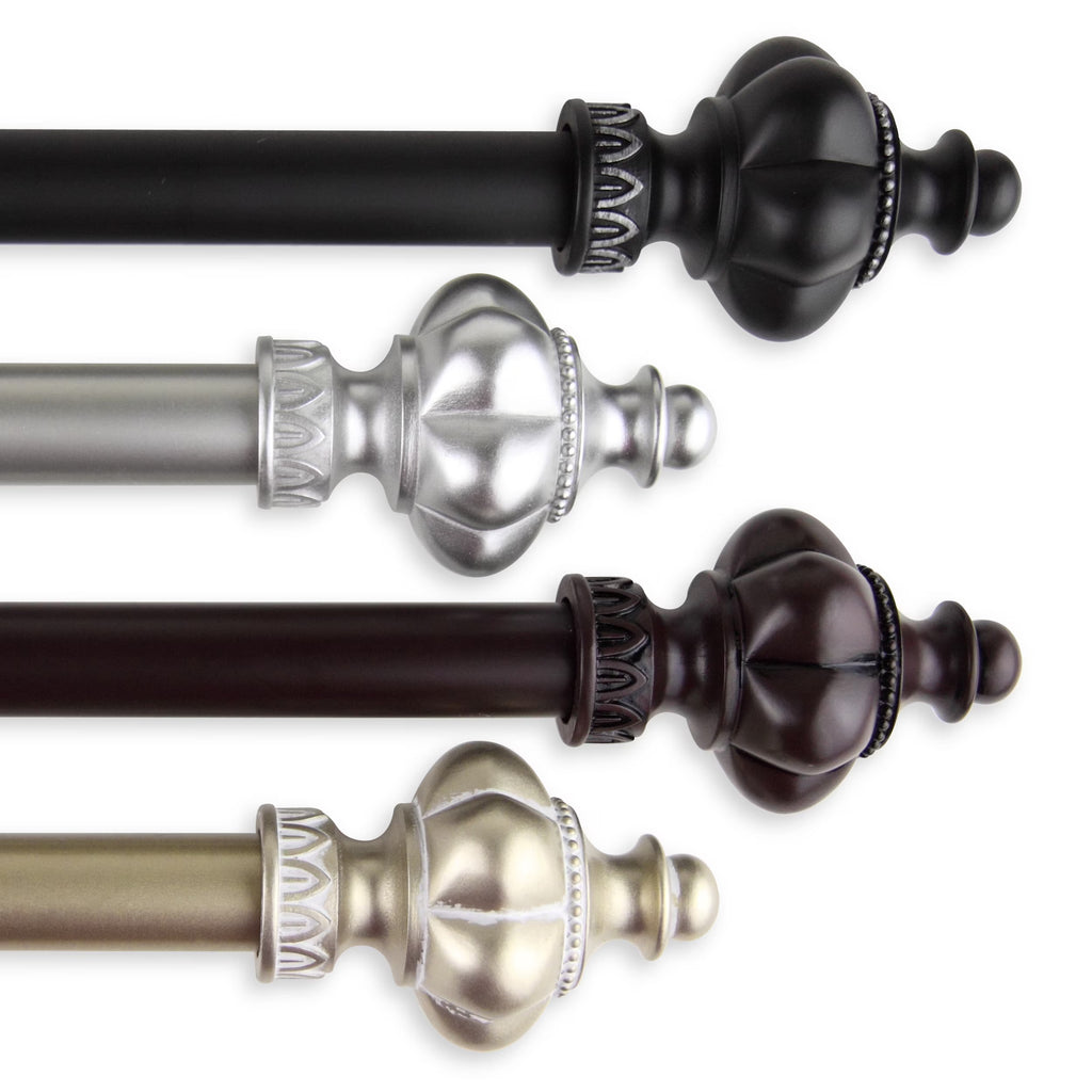 Black Adjustable Curtain Rod 28-48 inch J70676