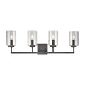 Four Light Bath Vanity Oil Rubbed Bronze with Clear Glass K285