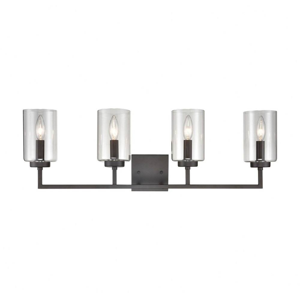 Four Light Bath Vanity Oil Rubbed Bronze with Clear Glass K285