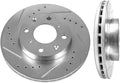 FRONT 240mm Drilled & Slotted 4 Lug Rotors Pack of 2 A561