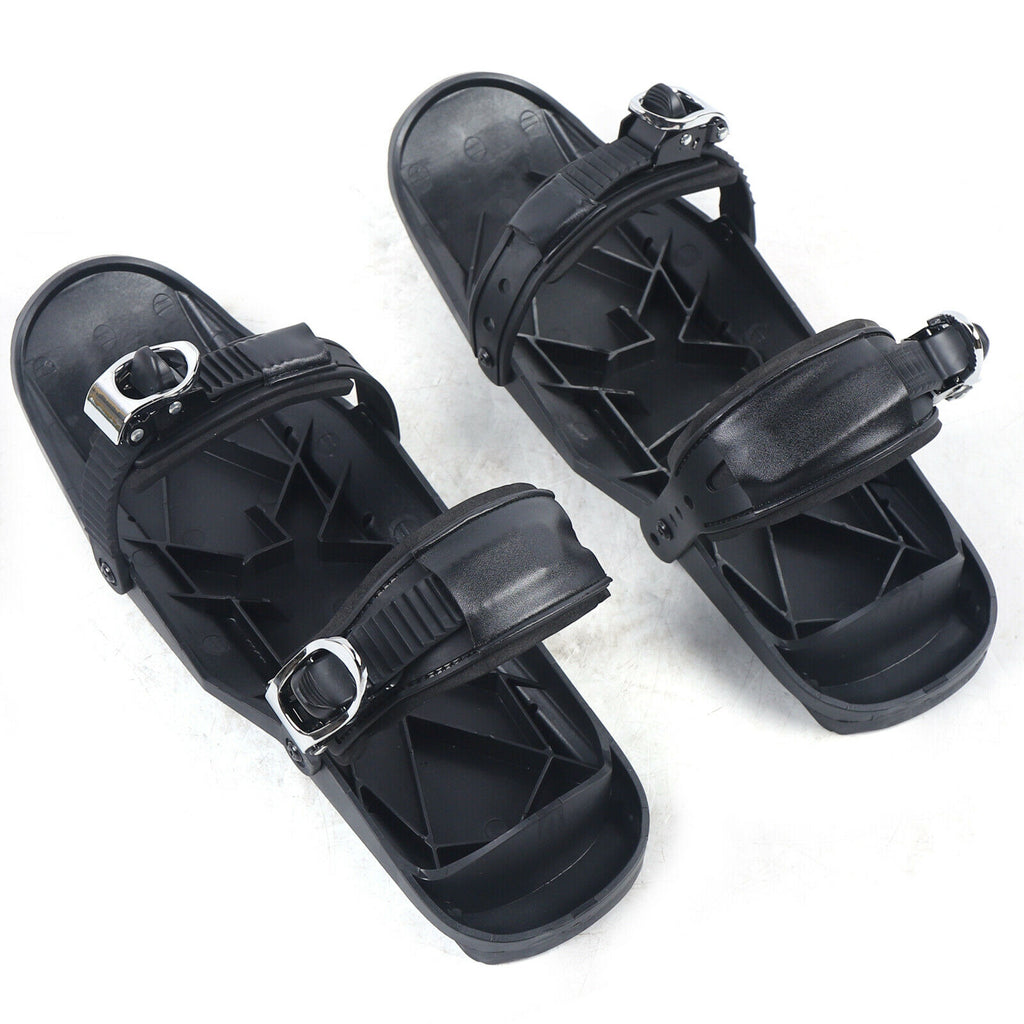 Mini Ski Skates Snow Short Skiboard Snowblades Adjustable Bindings Skiing Shoes N95851