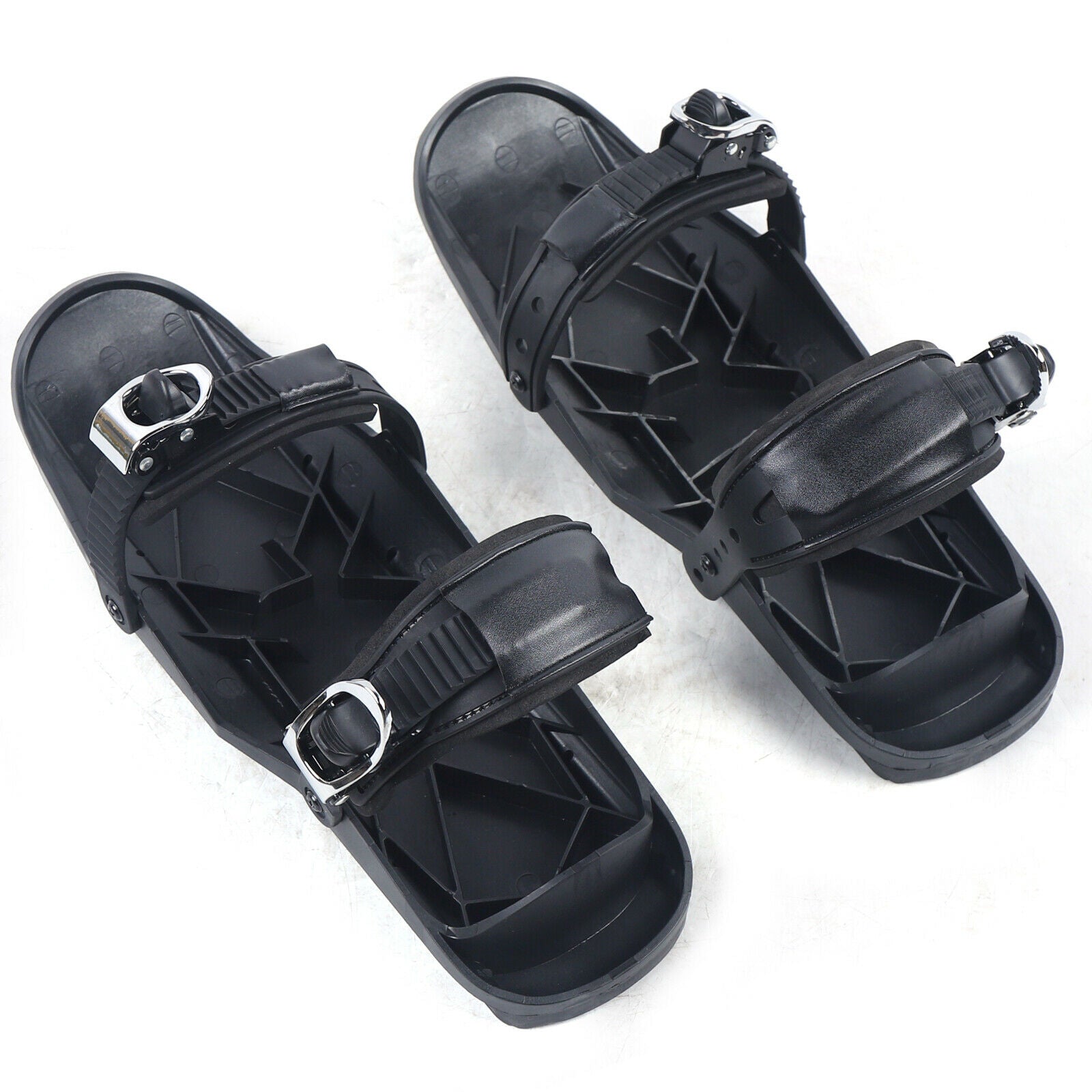 Mini Ski Skates Snow Short Skiboard Snowblades Adjustable Bindings Skiing Shoes N95851