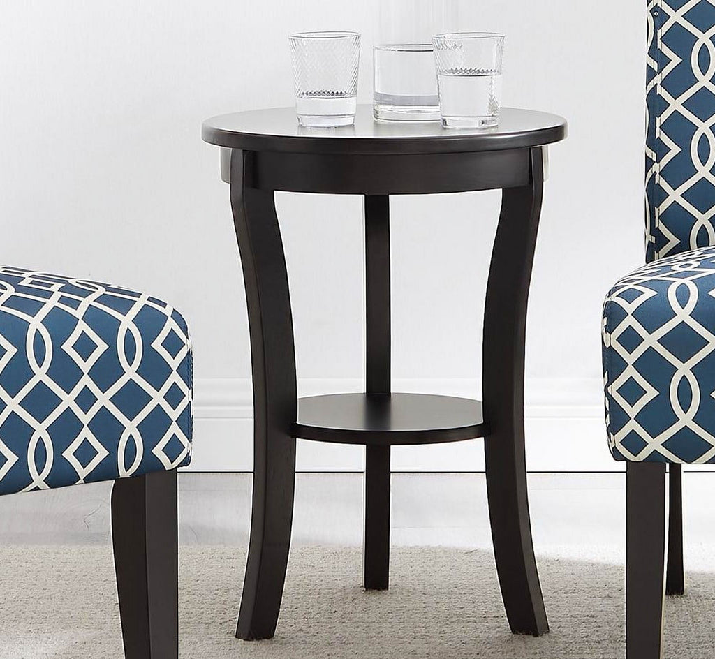 3pc Blue Fabric Upholstered Side Table and 2 Chairs J70330