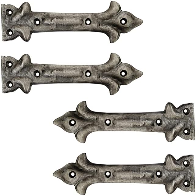 Antique Cast Iron Strap T Hinge, 7.9" x 2 Pack, Rust Living Finish K6088