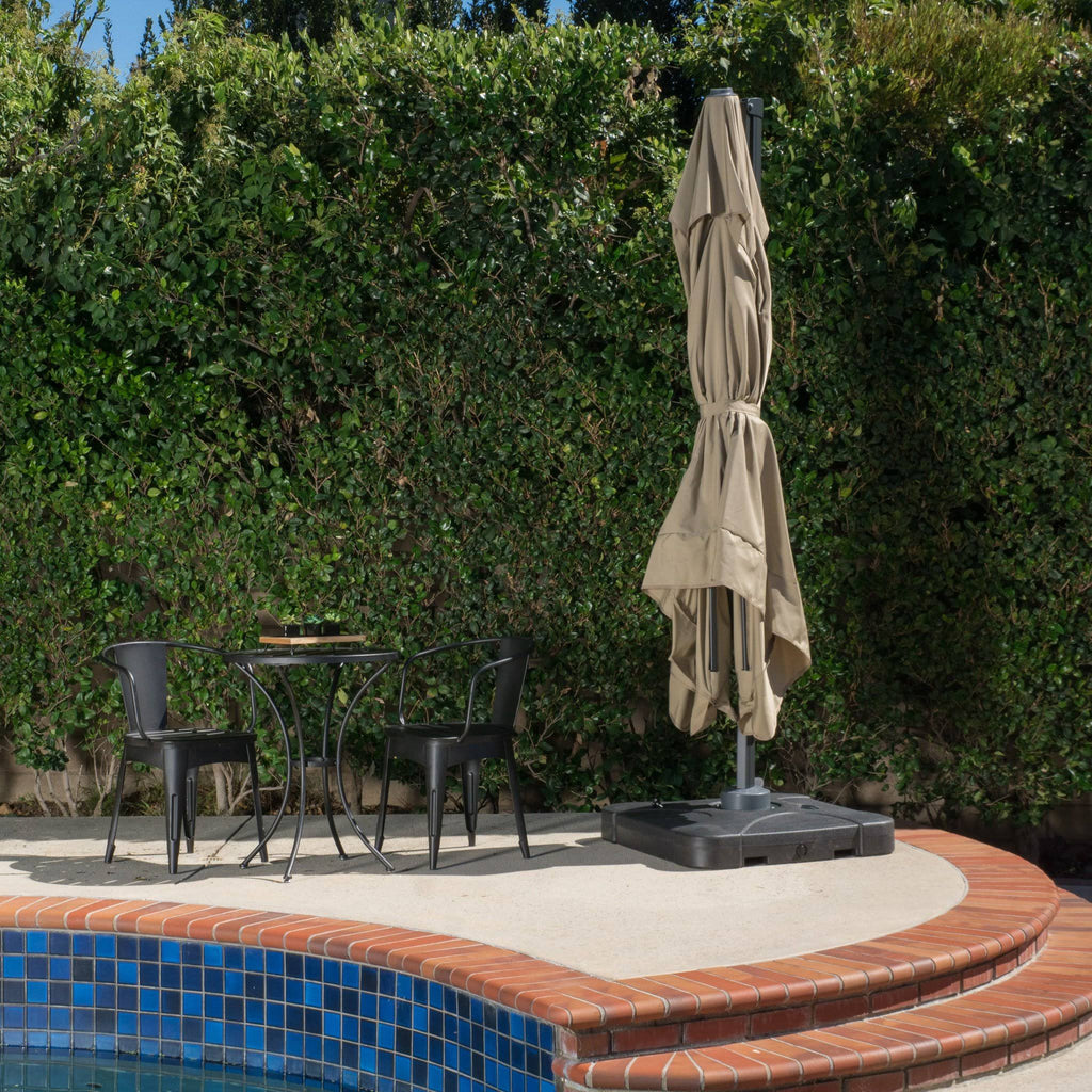 Lavender 9.8-Foot Canopy Umbrella with Base I4462
