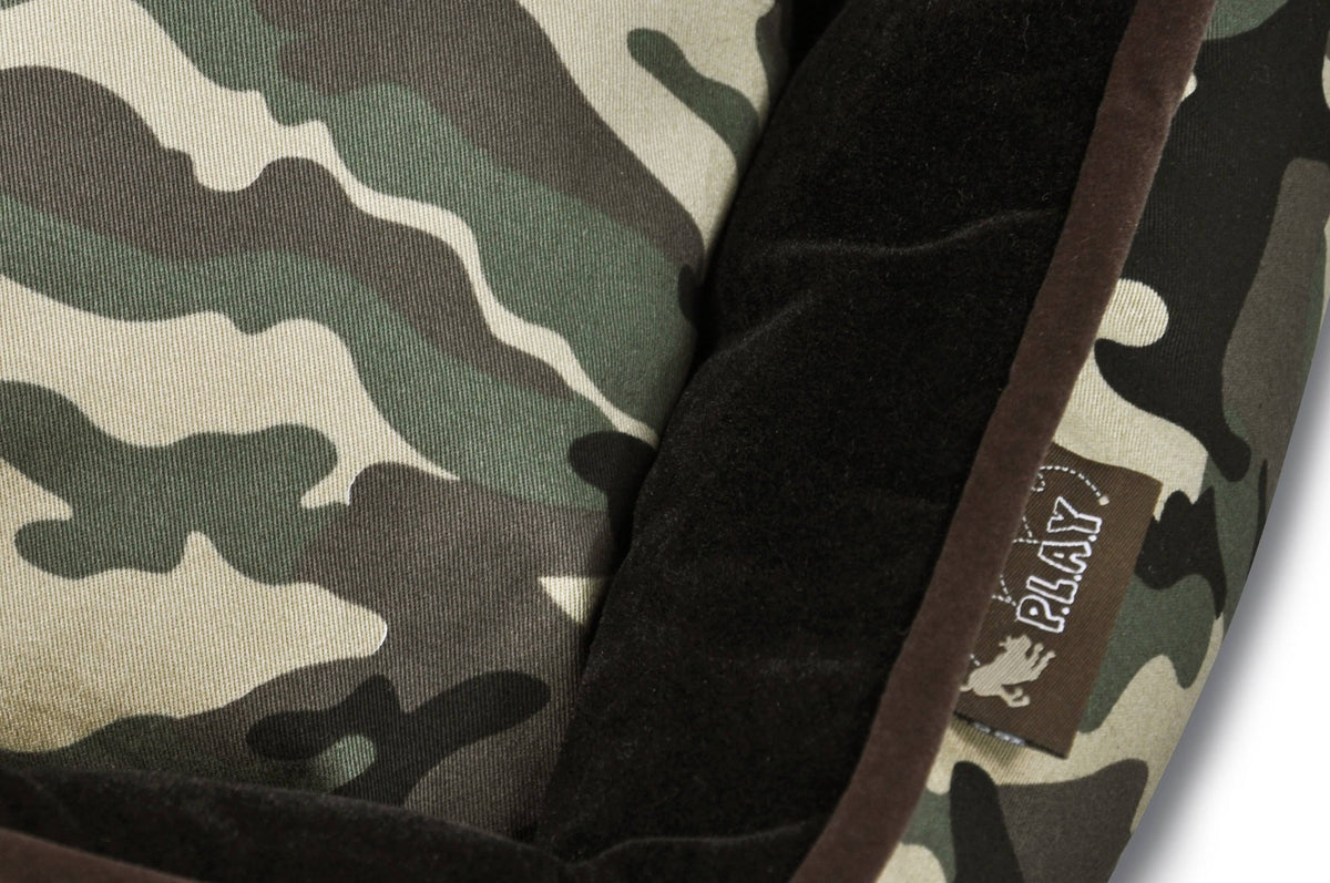 Camouflage Lounge Dog Bed - Green - Large Q388