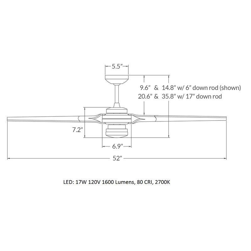 Torsion 52x22 Ceiling Fan L587503