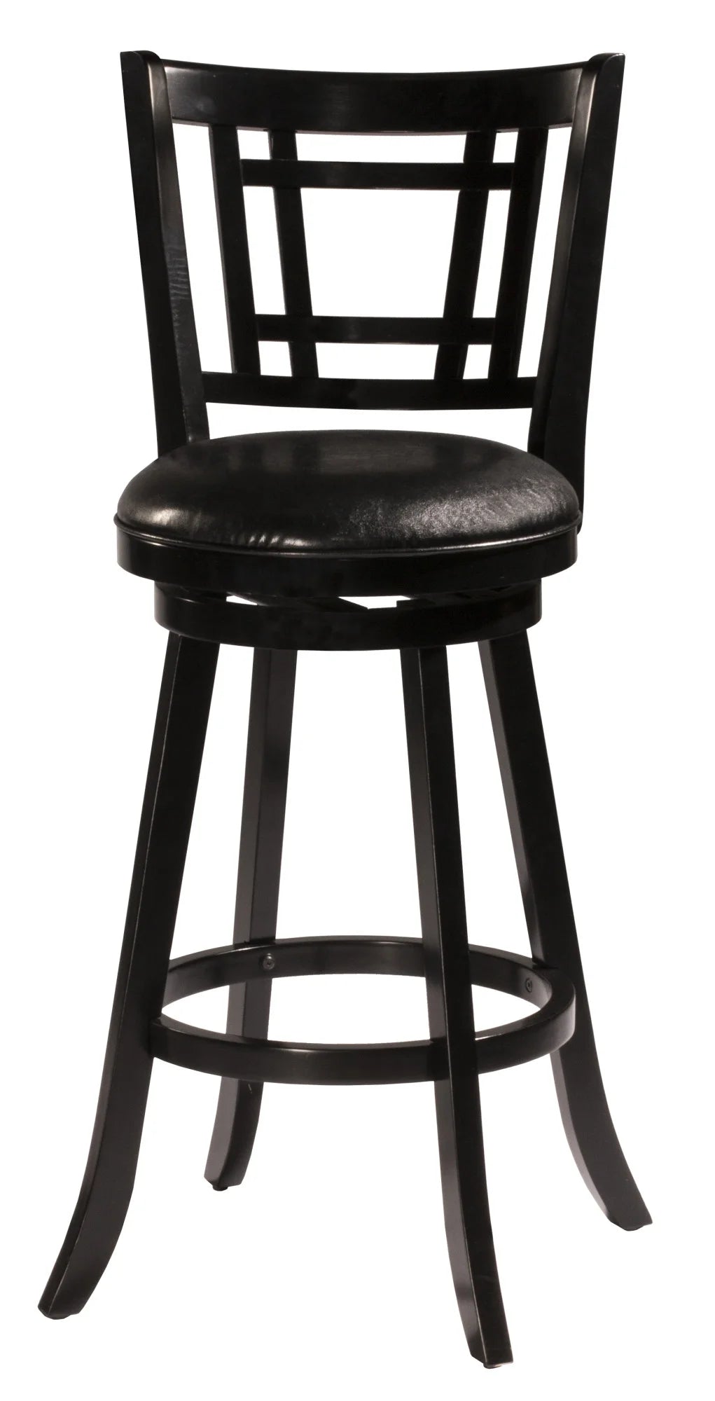 Black Wood Bar Height Swivel Stool K3006