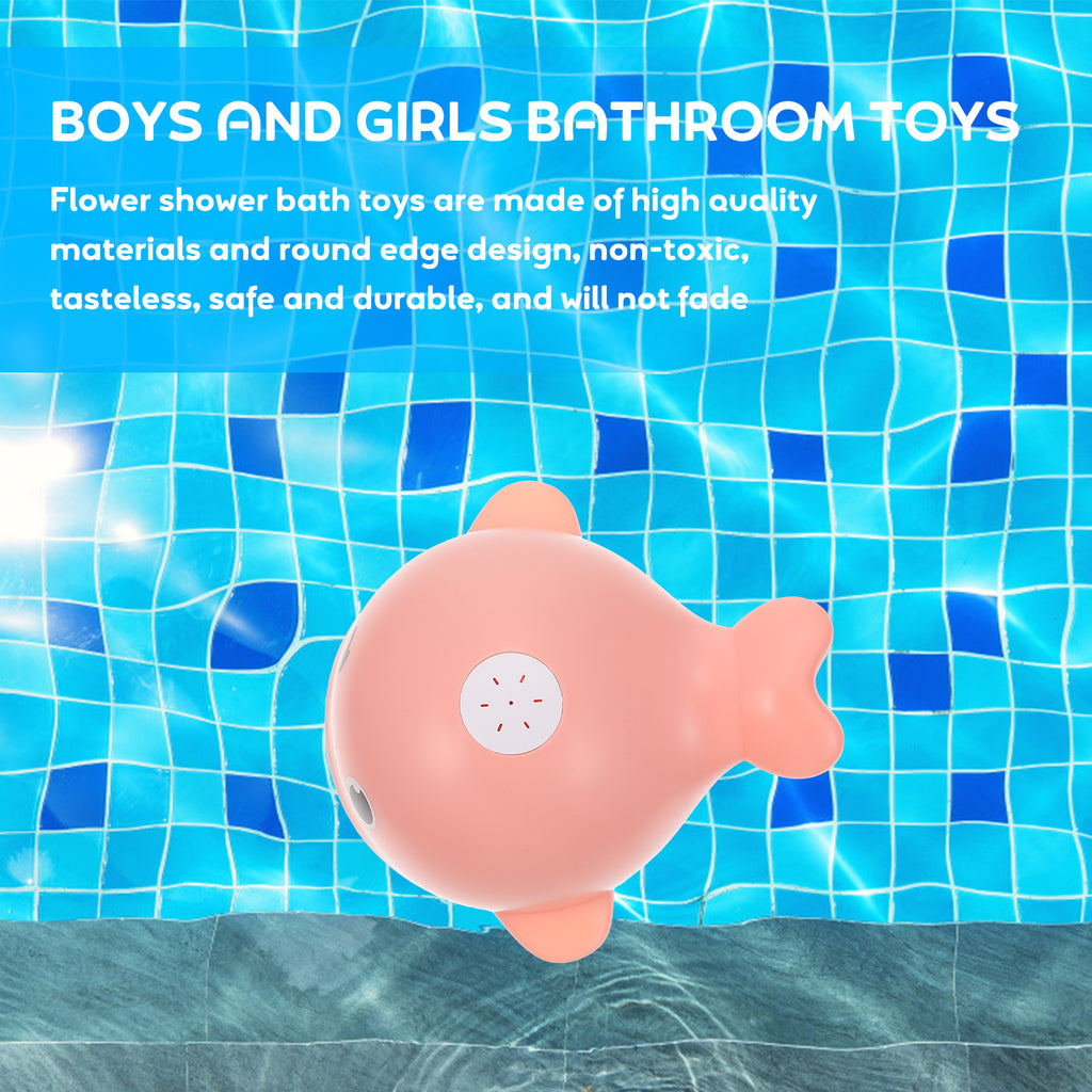 Pink Plastic Spouting Whale Baby Bath Toy H3097