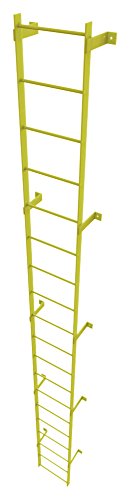Safety Yellow 8-Rung Fixed Steel Ladder V8223