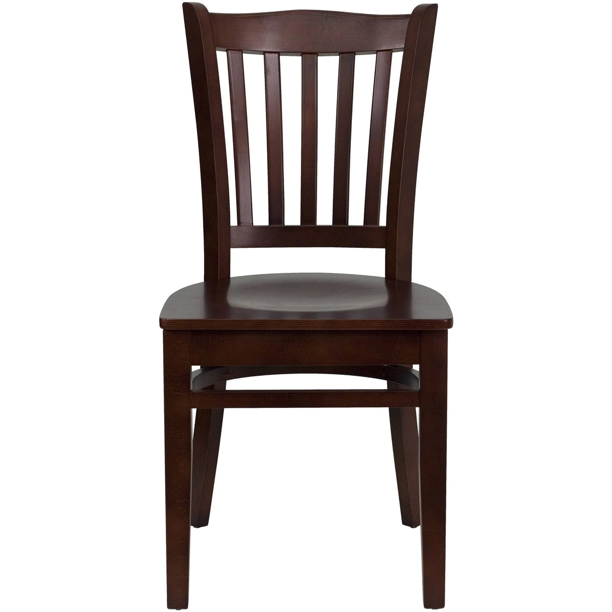 Brown Vertical Slat Back Restaurant Dining Chair Z954
