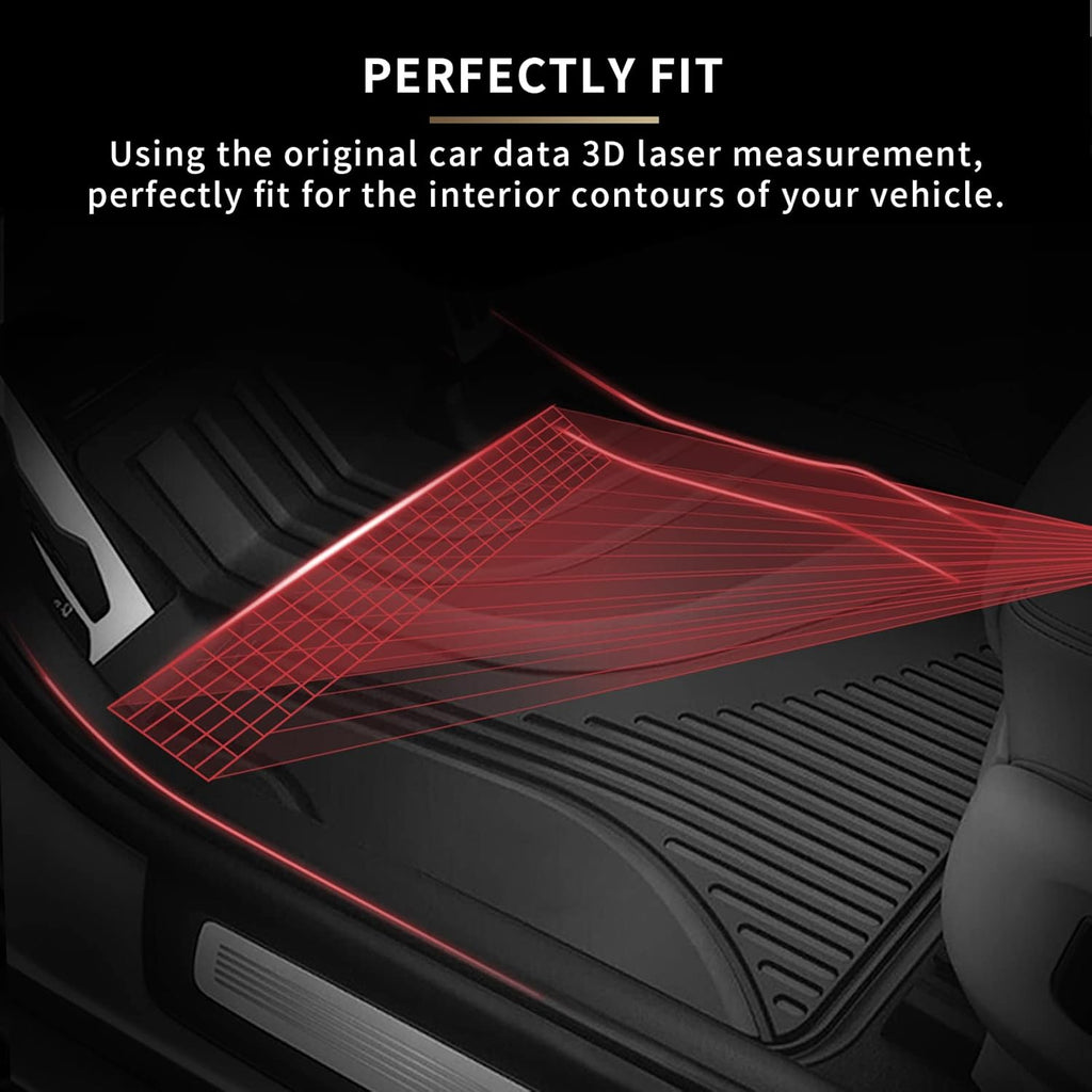 Black Heavy Duty TPE All Weather Car Floor Mats T574