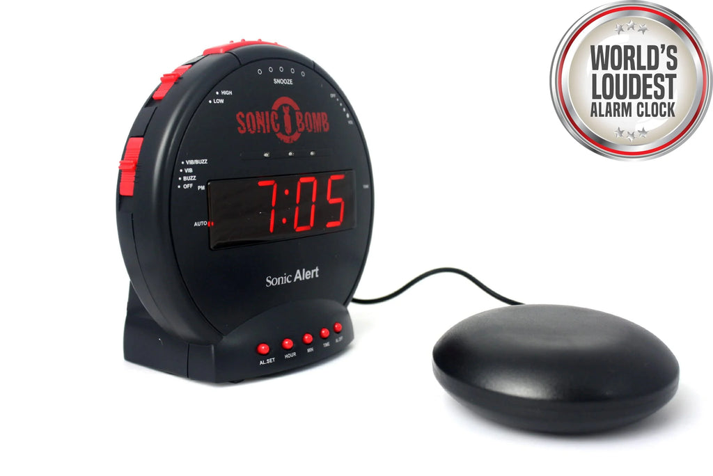 Black Dual Extra Loud Alarm Clock with Bed Shaker Z215372