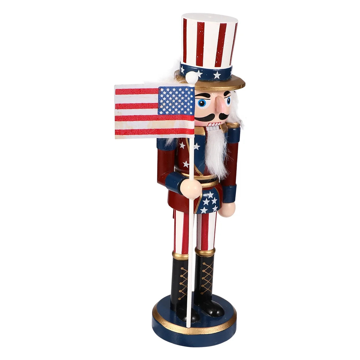 Patriotic Wooden Nutcracker Soldier Decoration Doll E1291