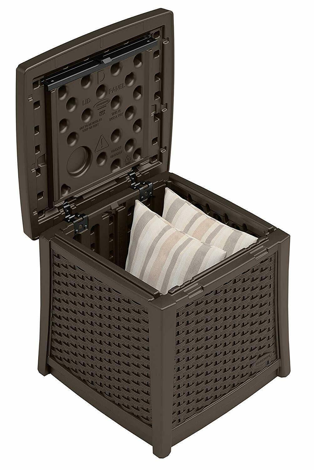 Resin Patio Storage End Table V5198