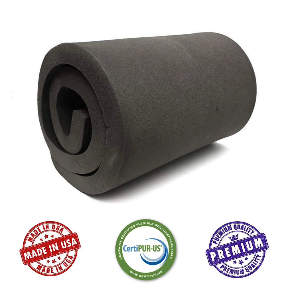 Charcoal Rubber Foam Sheet Cushion 4"H X 30"W X 72"L H1522