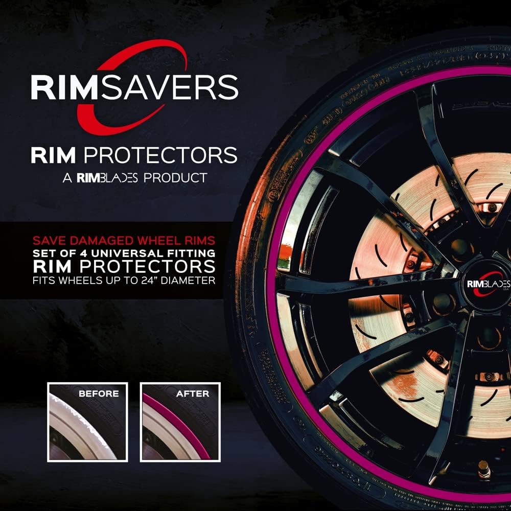 Yellow Set of 4 Wheel Rim Protectors Z37542