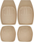 Gray 4-Piece Rubber Floor Mats W271628