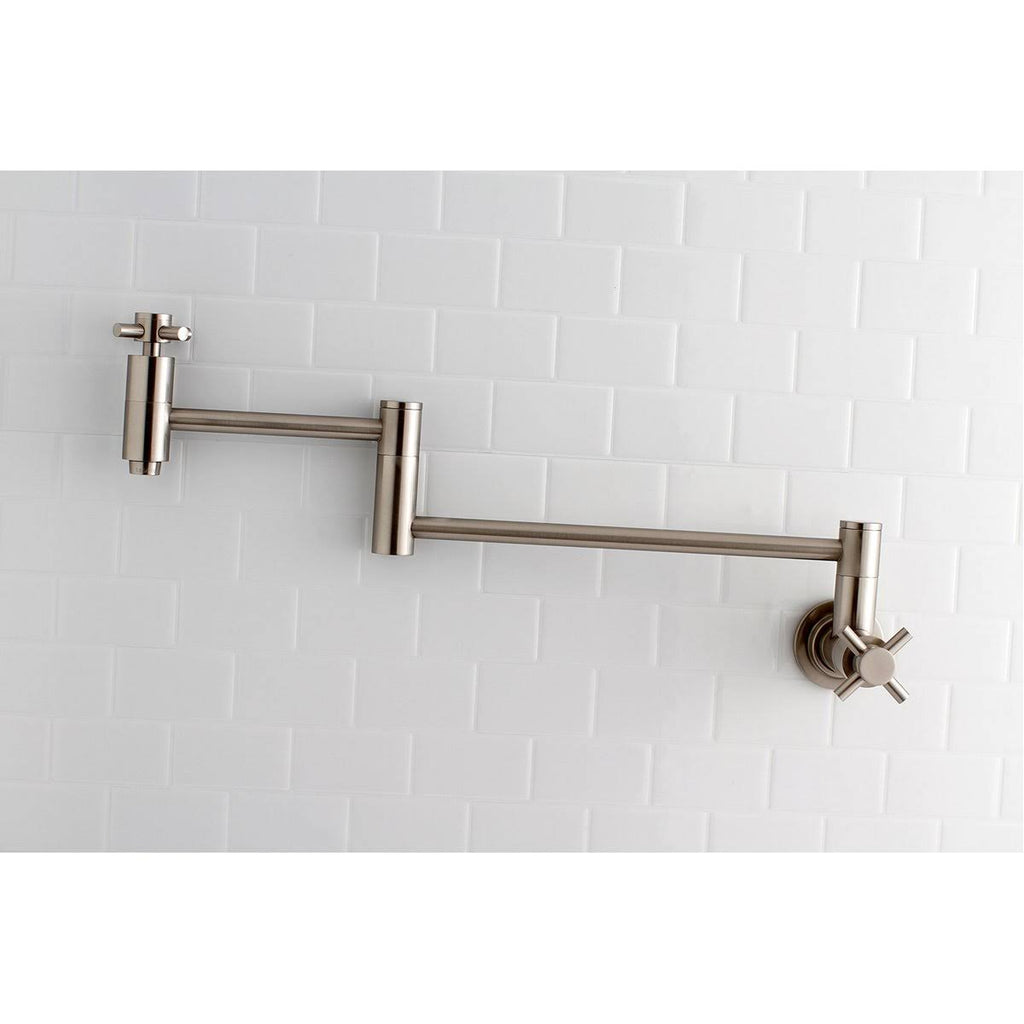 Matte Black Wall Mount Pot Filler Kitchen Faucet V12565