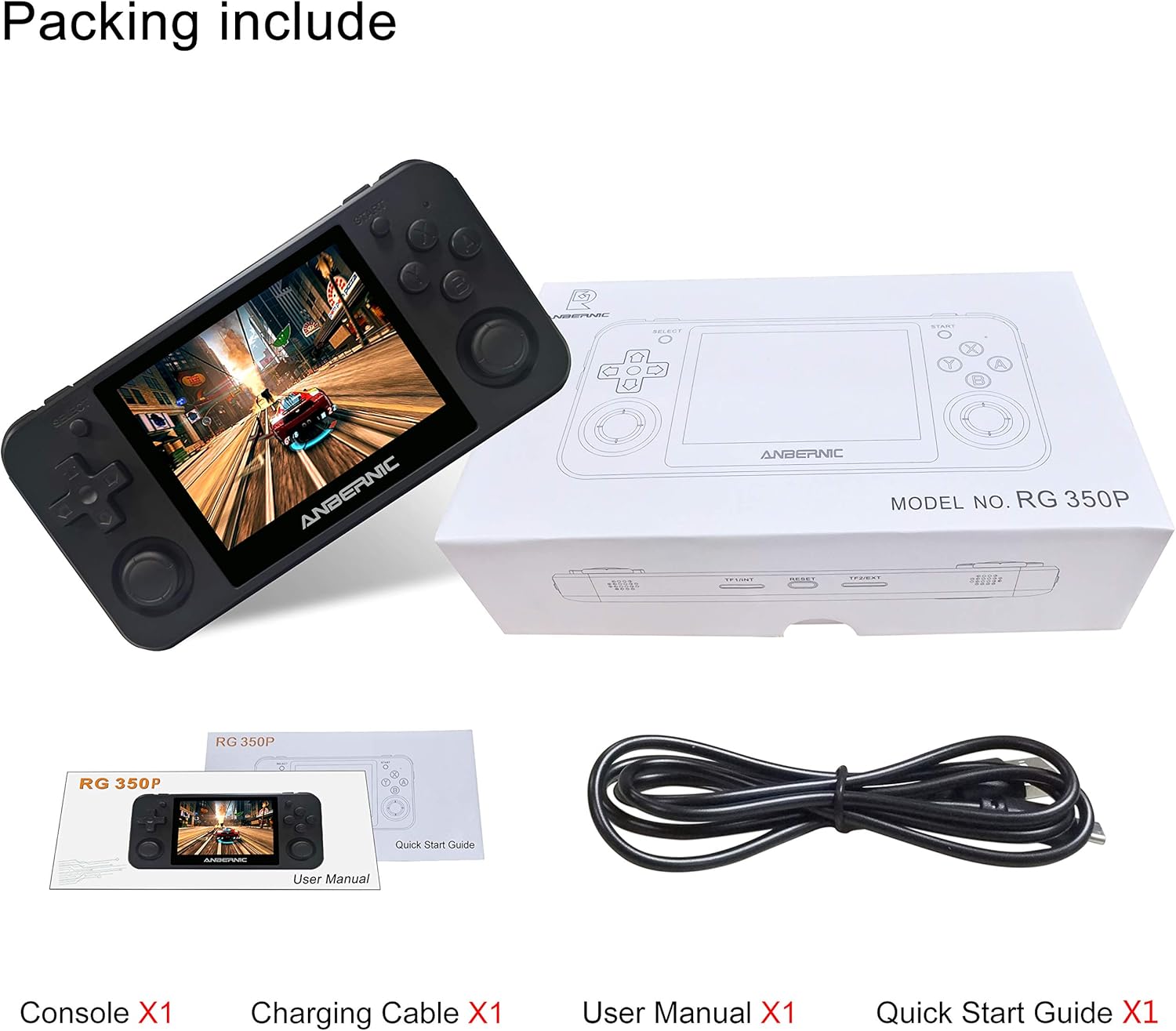 Handheld Game Console with 3.5 Inch HD Screen (Black) U61138