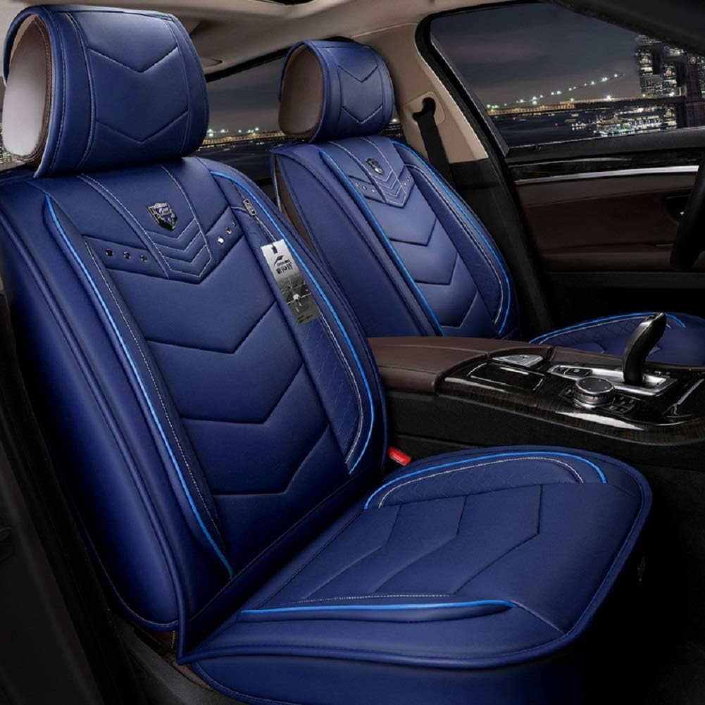 Beige Leather Car Seat Covers Full Set G92419