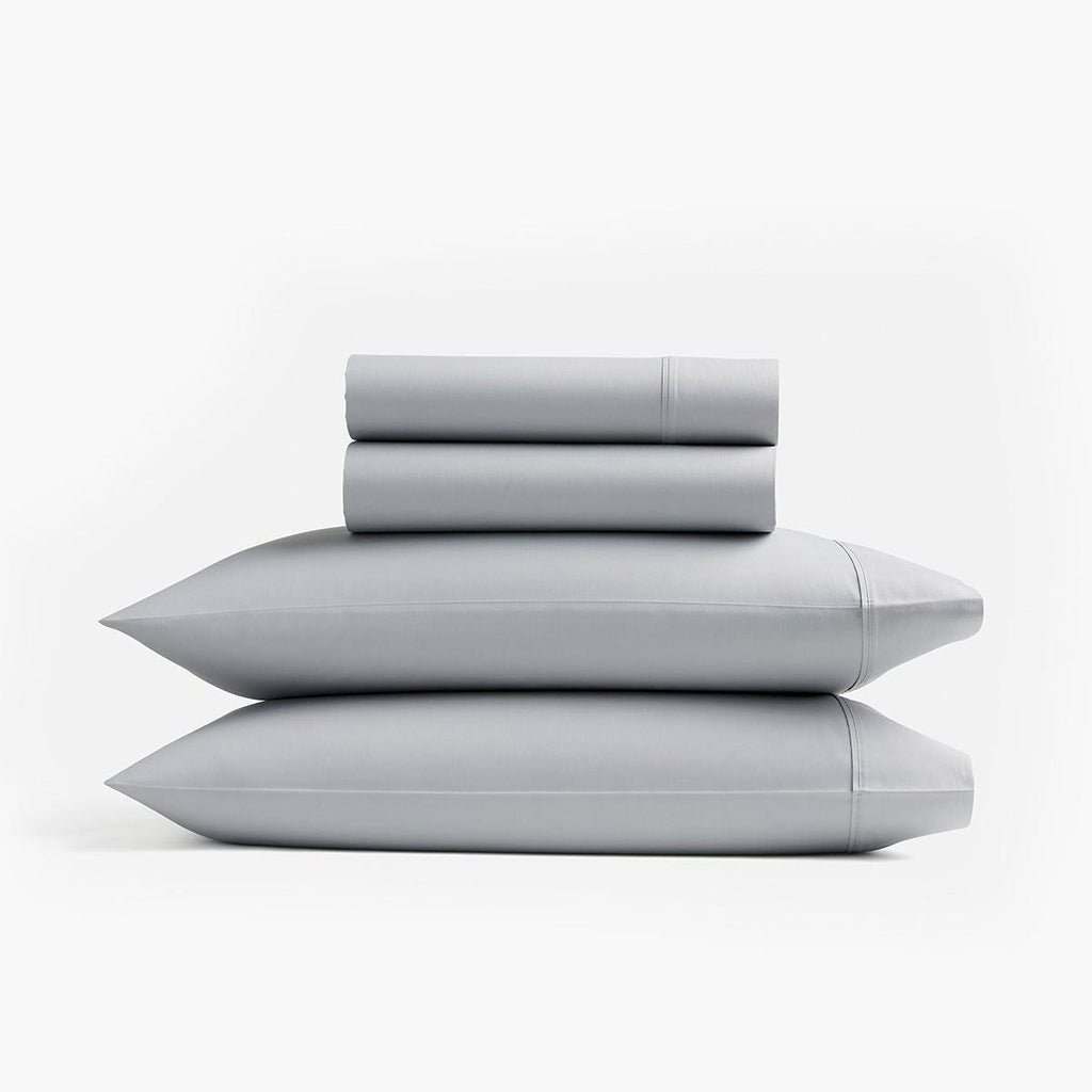 Twin Slate Blue Organic Sateen Sheet Set N8173