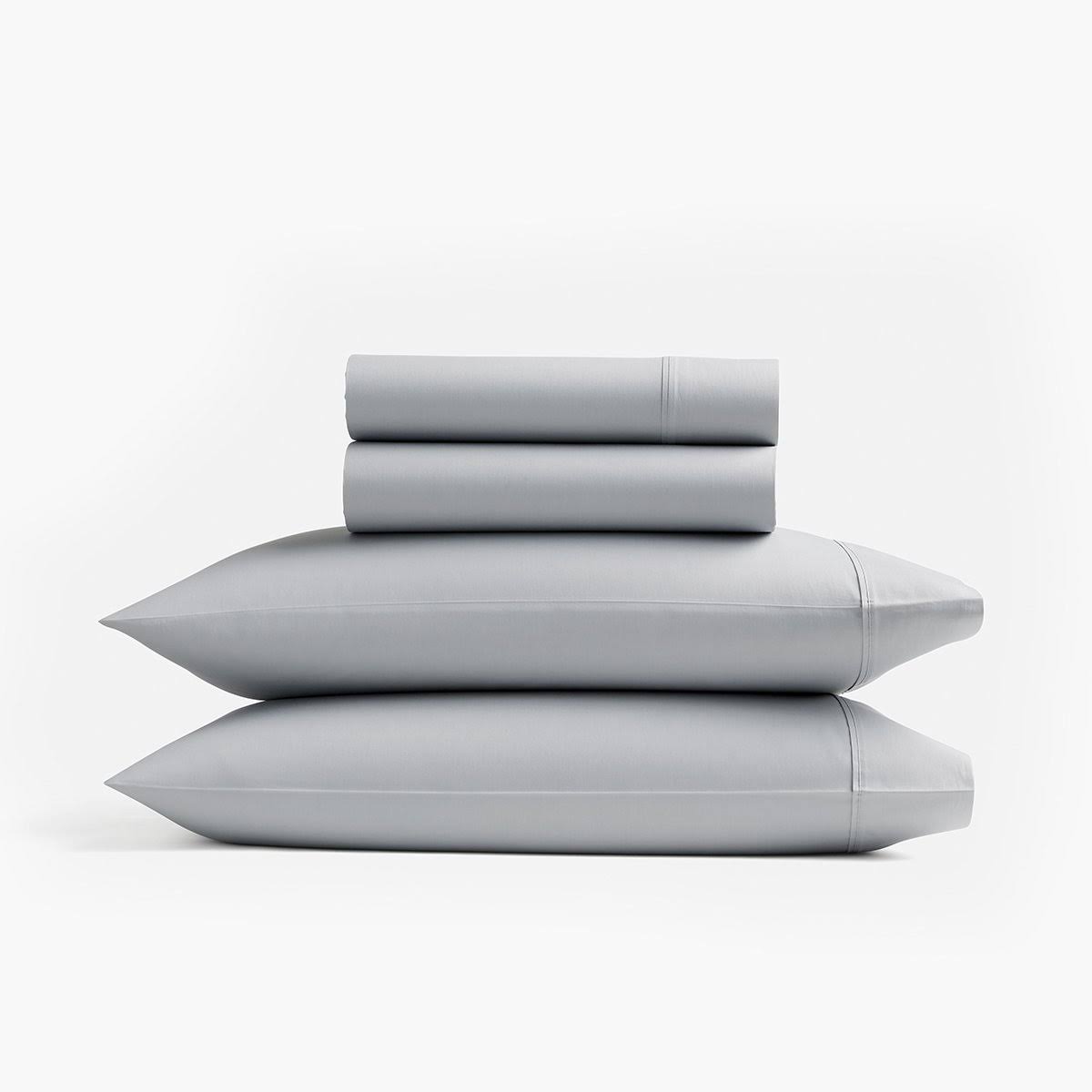 Twin Slate Blue Organic Sateen Sheet Set N8173