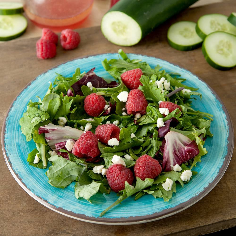 Aqua Round Melamine Salad Plate - 12/Case S4815