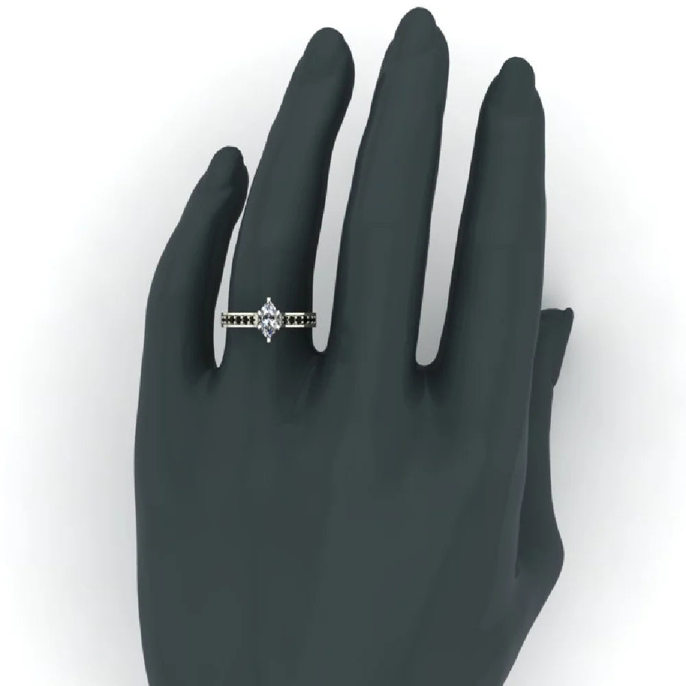 Black Diamond Ring 1.00 CT TW 14k Gold E334834