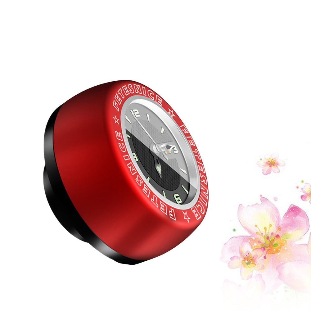 Waterproof Luminous Headset Stem Watch Computer Bike Vehicle Clock Cycling Head Parts Timepiece (Red) Z3306