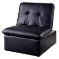 Black Faux Leather Tufted Futon Chair P18460
