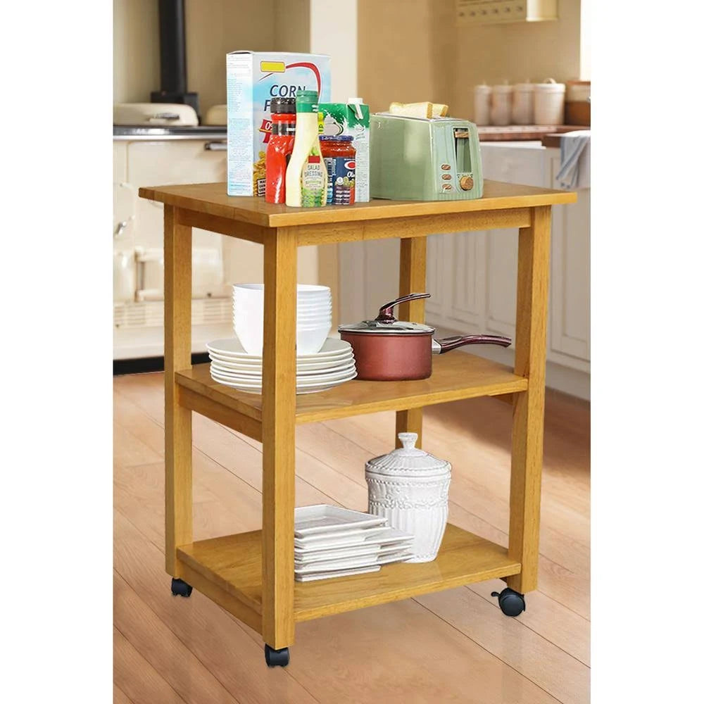 Oak Microwave Cart L5820